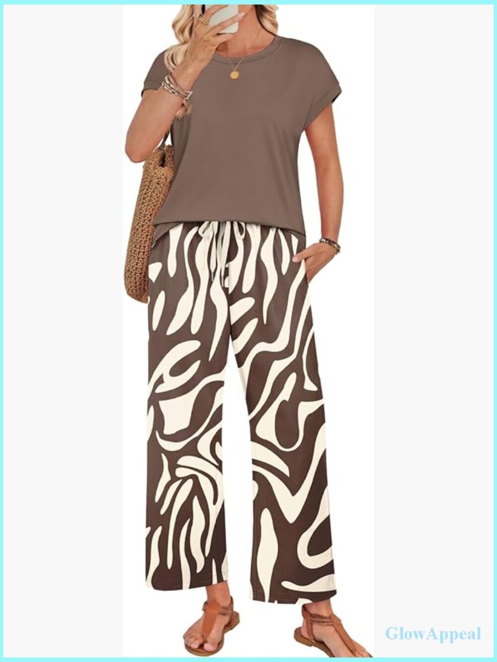 Two Piece Pant Set Women Summer Lounge Vacation Travel Matching Outfit